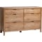 Classic Home Laguna Dresser with 6 Drawers in Natural Maple