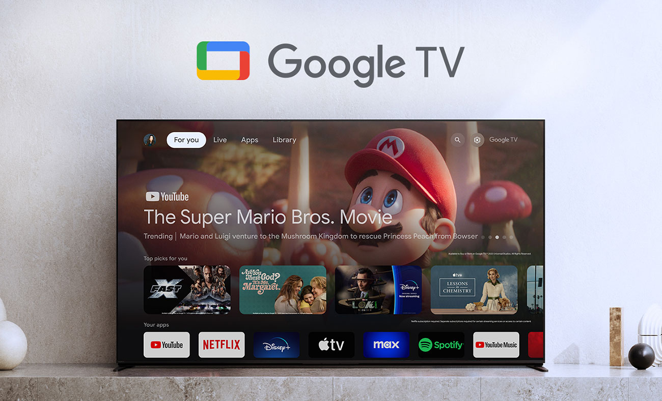 Informative View of Sony Bravia 3 4K TV Google TV Feature