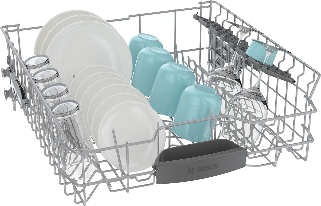 Top Rack Dishes view of Bosch Dishwasher