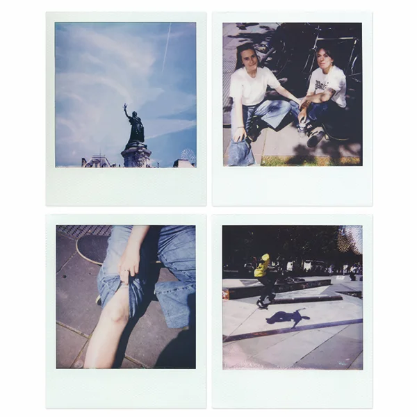 Four Polaroid Now instant camera photos printed out