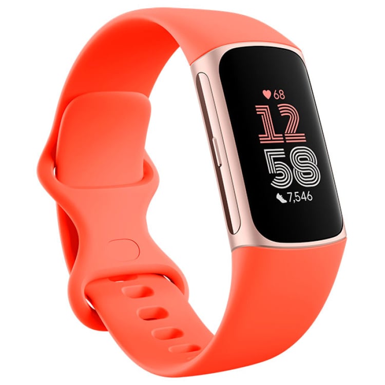 Fitbit Charge 6 Fitness Tracker in Coral/Champagne Gold Aluminum Finish - GA05184-NA Fitbit Charge 6 Fitness Tracker in Coral/Champagne Gold Aluminum Finish - GA05184-NA
