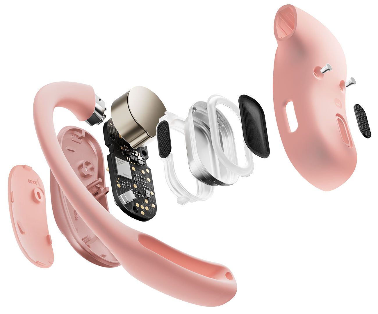 Top View of Shoks Open-Ear Earbud Skeleton