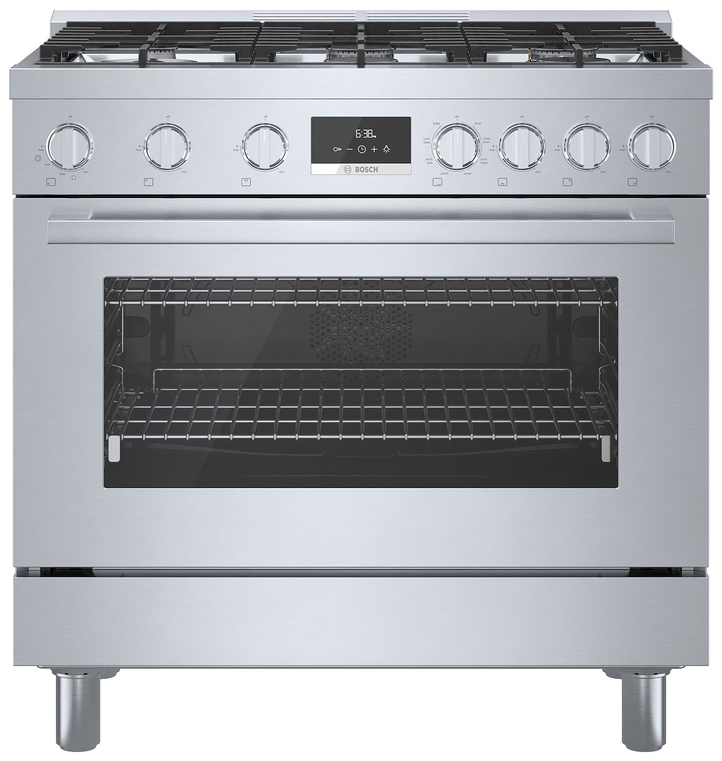 Main image of dual fuel range in Stainless Steel.