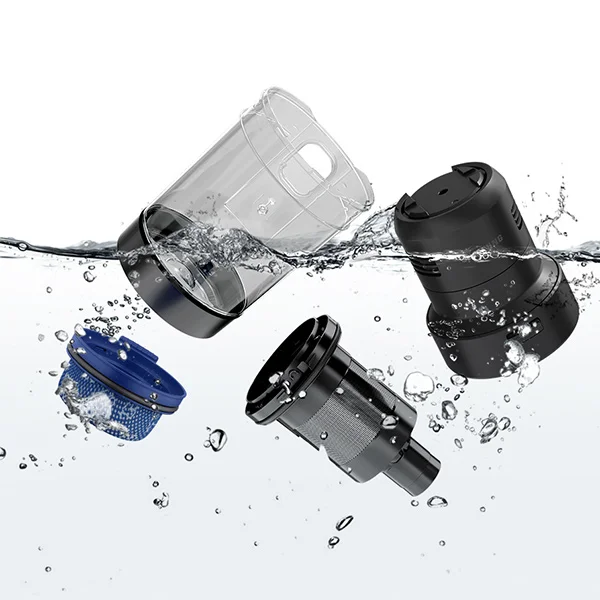 vacuum dustbin and filter in water