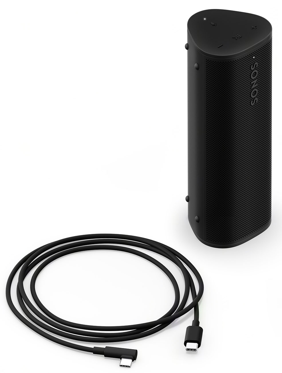 Front Angled View of Sonos Bluetooth Portable Speaker  and Accessory