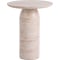 Classic Home Sana 18-Inch Round Outdoor End Table in Capri Limestone