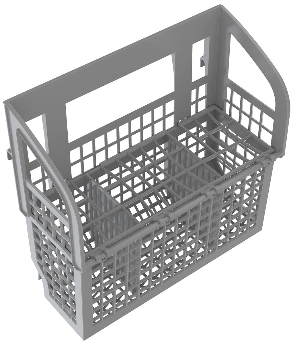 Angle view of empty utensil basket.