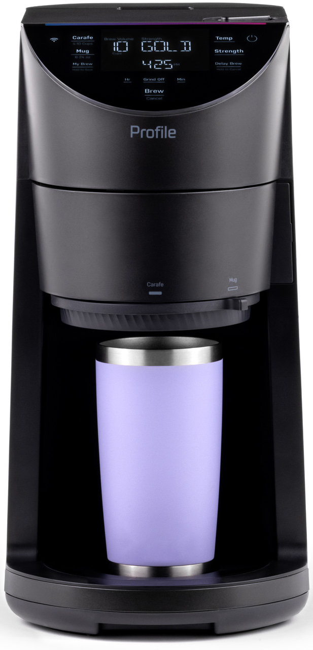 Mug view of GE Profile Coffee Maker