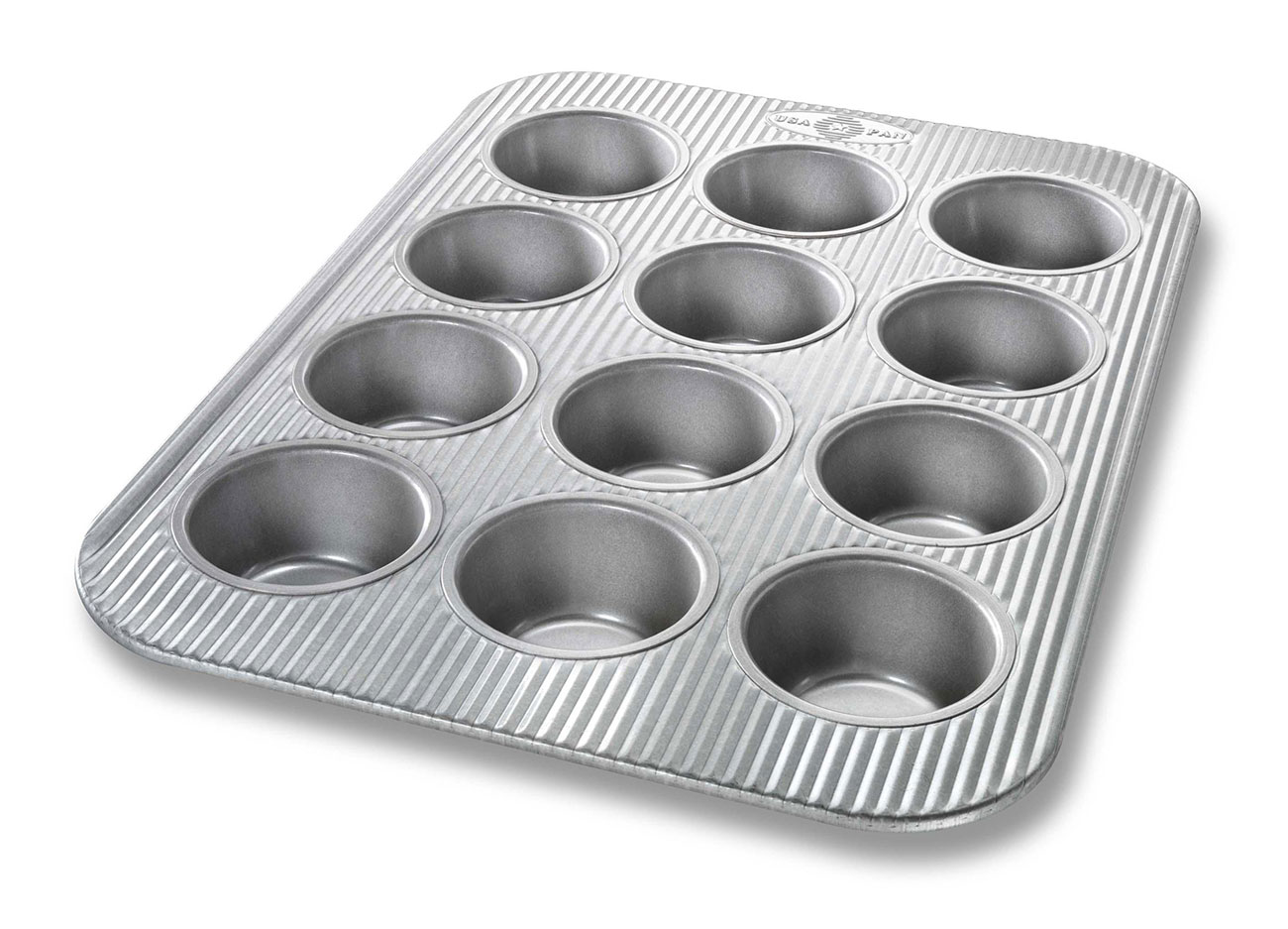 Angled Front View of Muffin Pan