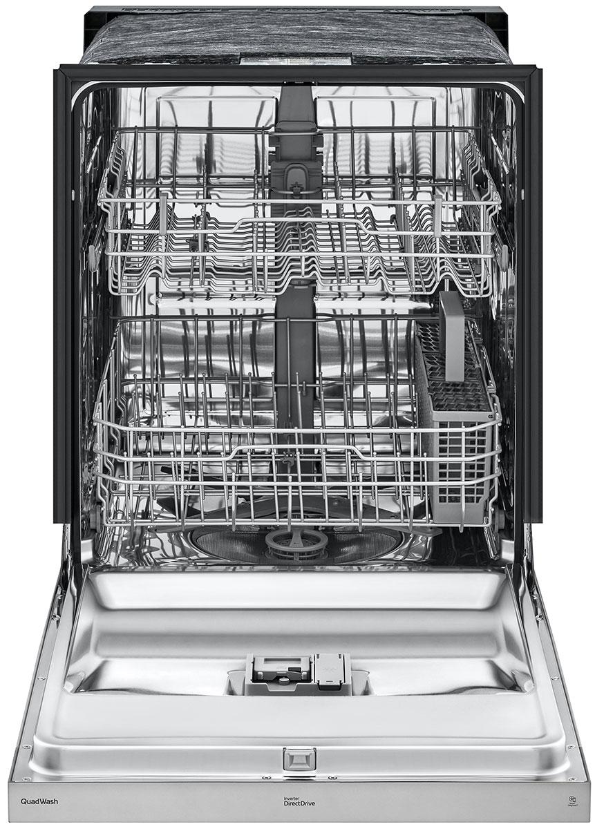 Stainless Steel LG Dishwasher with Empty Dish Racks