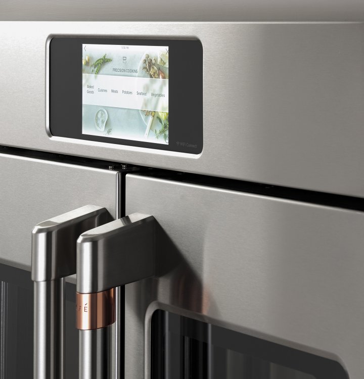 Large image of Cafe Professional Series 30" Stainless Steel Smart Built-In French-Door Single Wall Oven