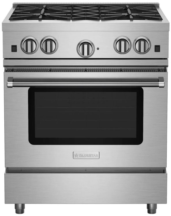 Large image of BlueStar Stainless French Door Refrigerator & Gas Range Package