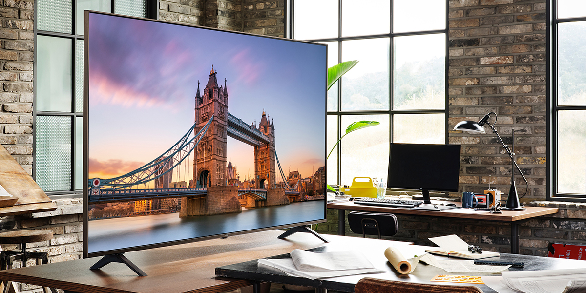 LG UHD TV on a table
