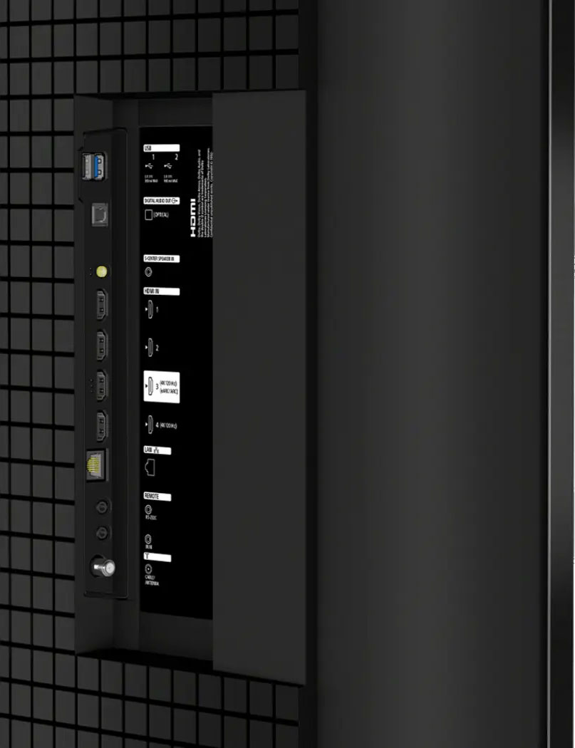 Close Up View Of The TV Ports
