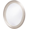 Howard Elliott George Oval Mirror In Silver Leaf Finish