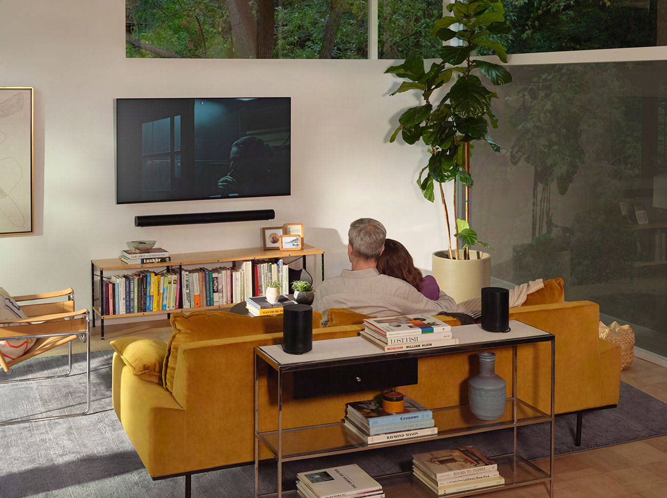 Person Using Sonos Wireless Speaker Indoors
