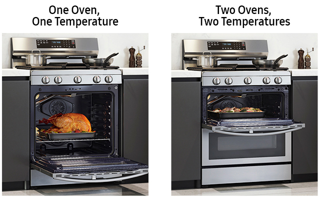 Double oven view of Samsung Range