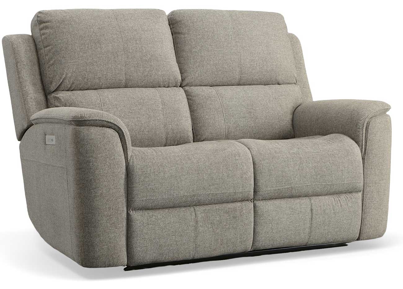 Flexsteel Henry Fabric Power Reclining Loveseat w/ Power Headrests & Lumbar