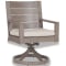 Sunset West Laguna Swivel Rocker Dining Chair in Driftwood | Canvas Flax Sunbrella