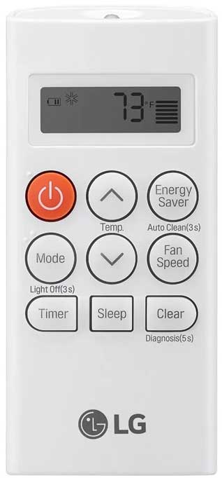Remote view of LG Window Air Conditioner