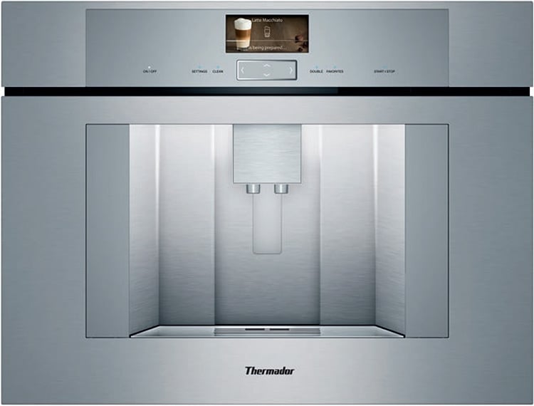 Close up of Thermador Built-In Coffee Machine