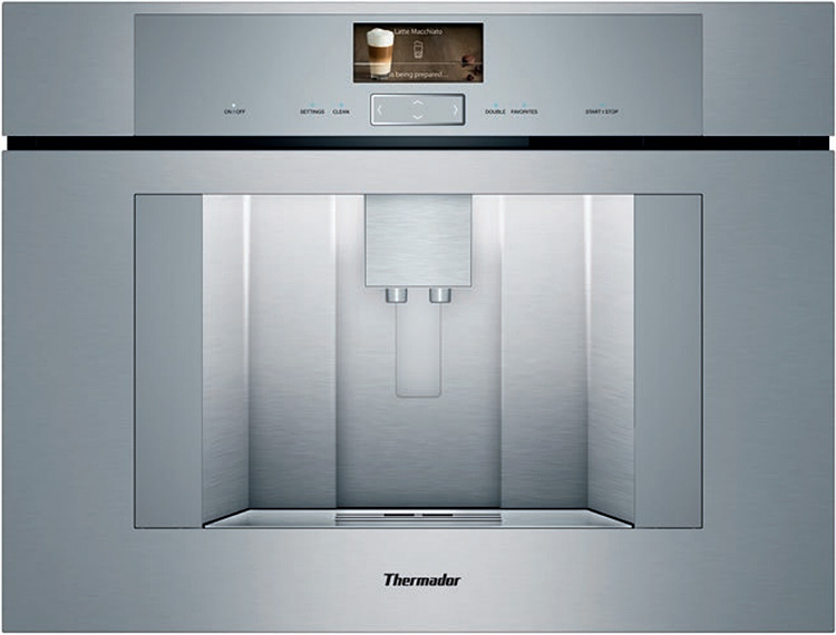 Close up of Thermador Built-In Coffee Machine