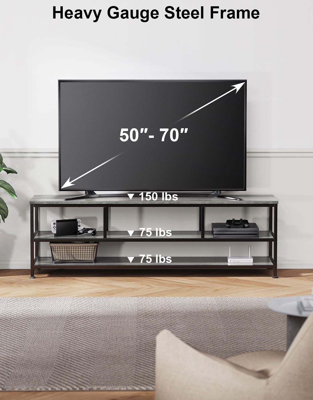 ErgoAV - ERTFL5-01BC - TV Stands & Entertainment Centers