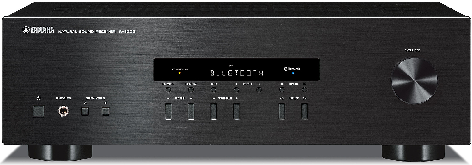 Yamaha Black 2 Channel Natural Sound Stereo Receiver - R-S202BL