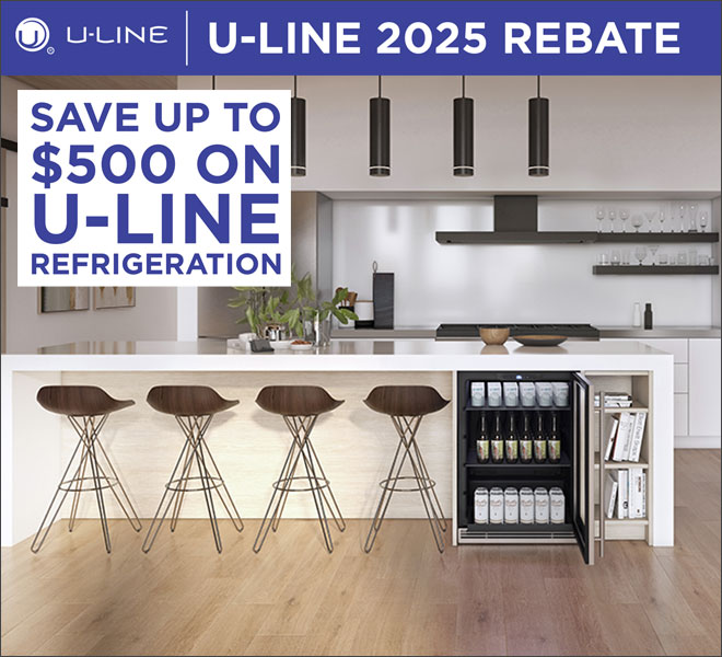 Large image of U-Line - Save up to $500 on eligible U-Line refrigerators, beverage centers and wine captains.