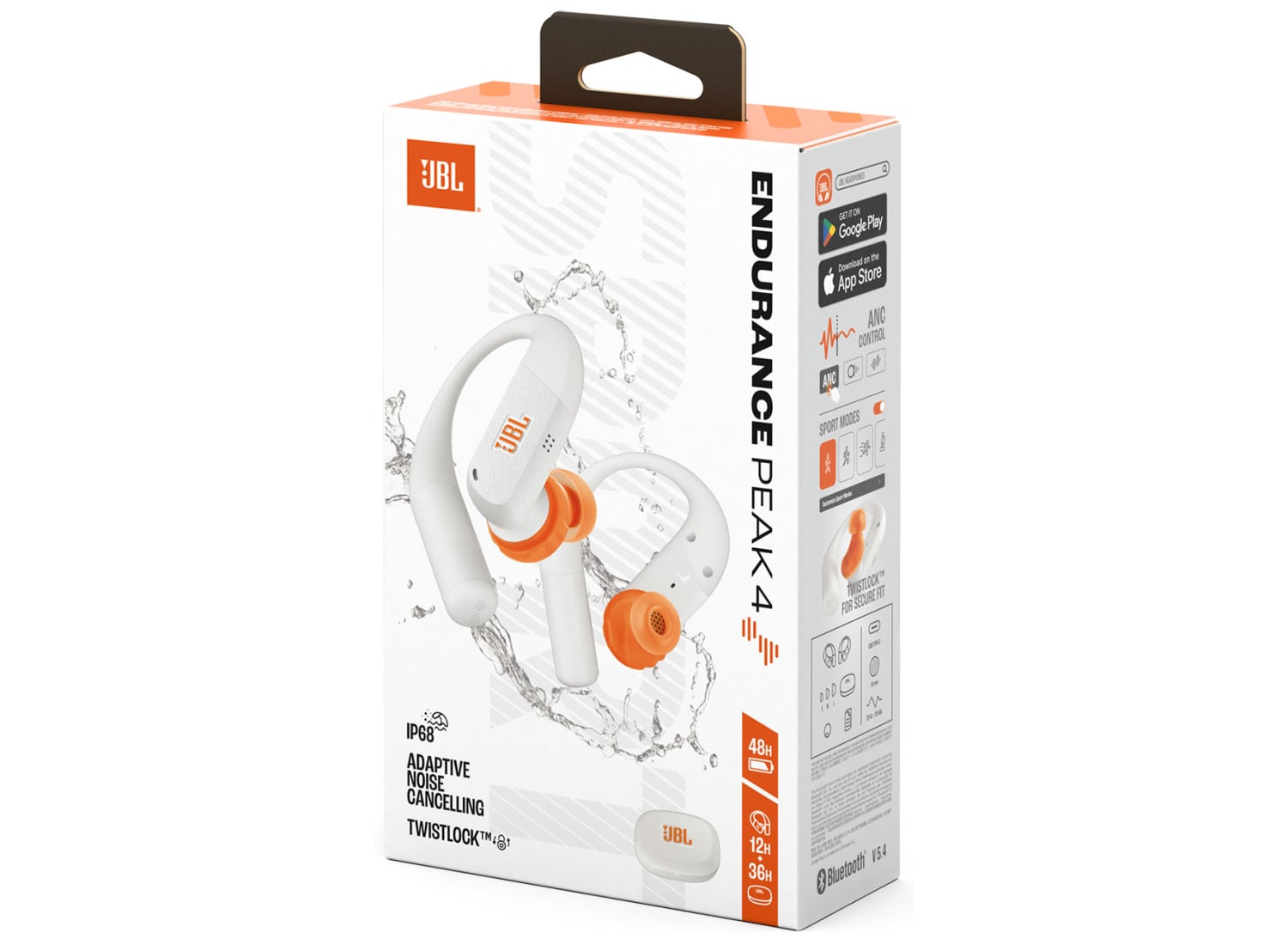 JBL JBLENDUPEAK4WHTAM Headphones - TWS - EAR HOOK - Endurance Peak 4 - White