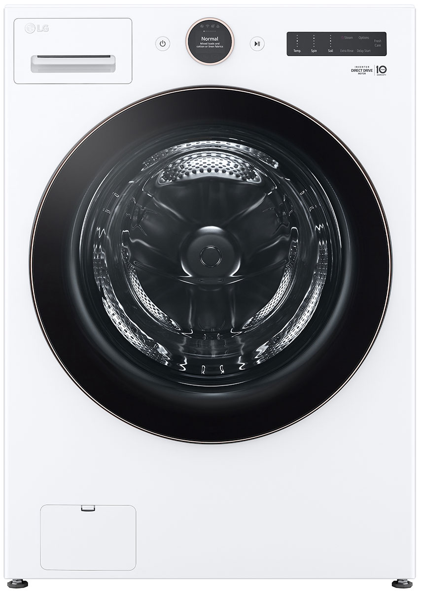 Front View of Washer in White
