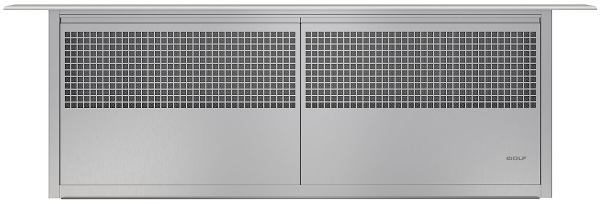Front of downdraft in Stainless Steel.