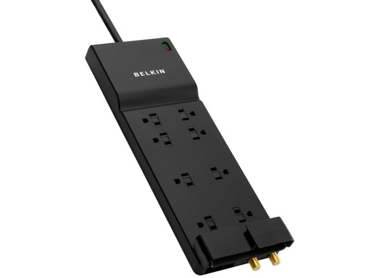 Belkin 8-Outlet Home Surge Protector Black BE10823006 Abt