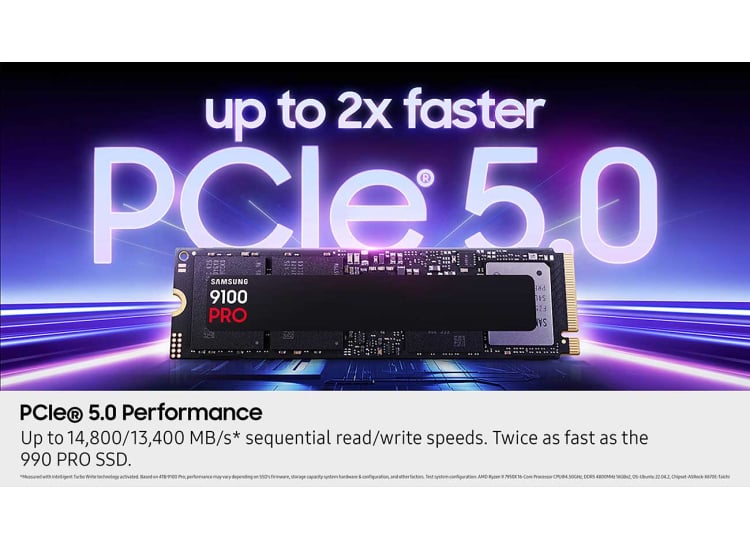 Samsung 9100 PRO 1TB NVMe M.2 SSD - MZ-VAP1T0B/AM | Abt Samsung 9100 PRO 1TB NVMe M.2 SSD - MZ-VAP1T0B/AM | Abt