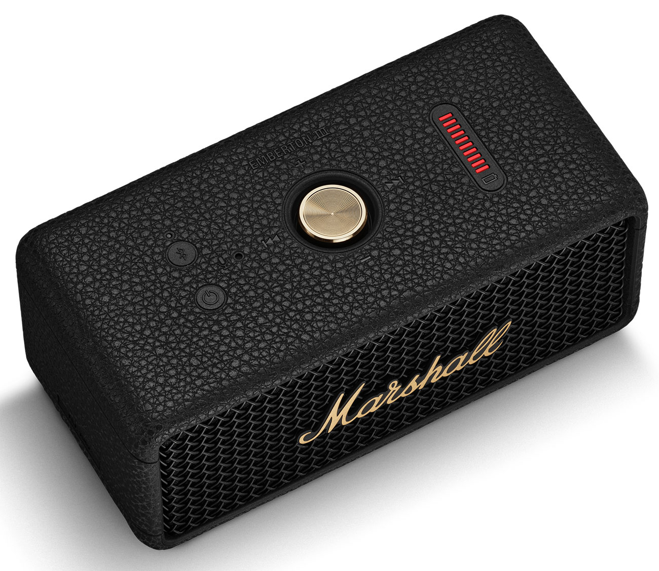 Top Angled View of Marshall Portable Bluetooth Speaker