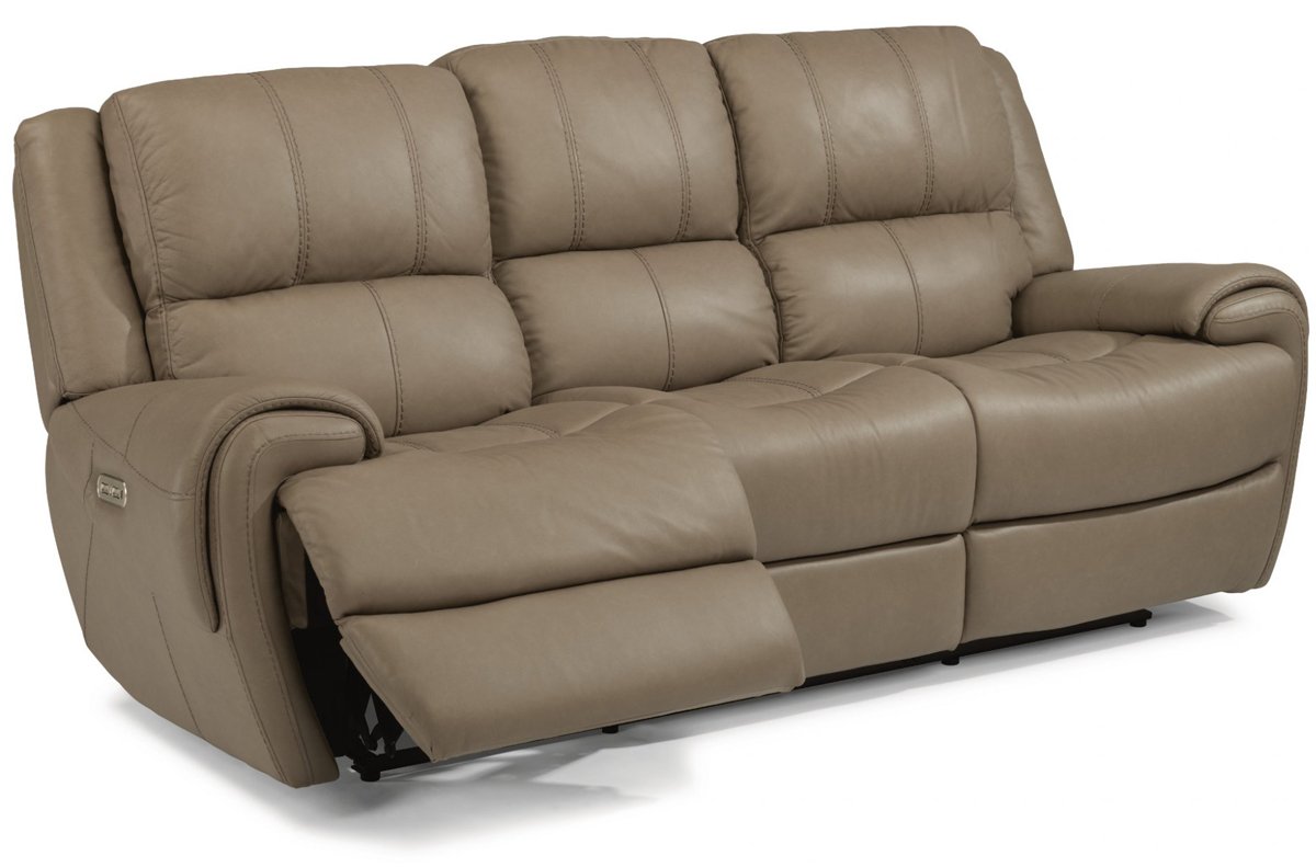 Flexsteel Nance Leather Power Reclining Sofa 1179 62ph 450 82