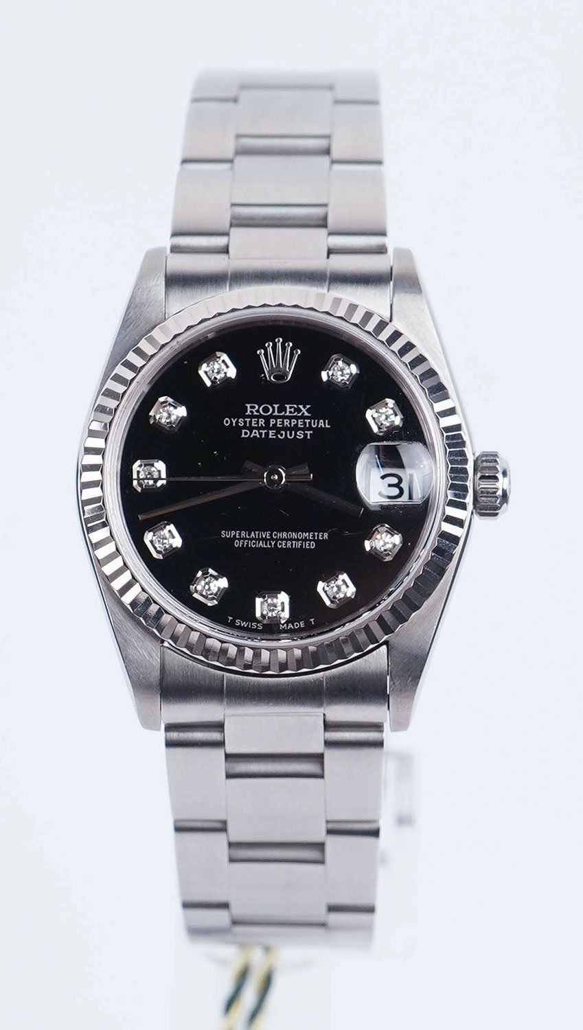 Rolex Oyster Datejust 36mm Black Dial Mens Watch 20281