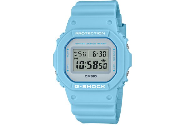 G Shock Resin Baby Blue Mens Digital Watch Dw5600sc 2 G Shock Resin Baby Blue Mens Digital Watch Dw5600sc 2