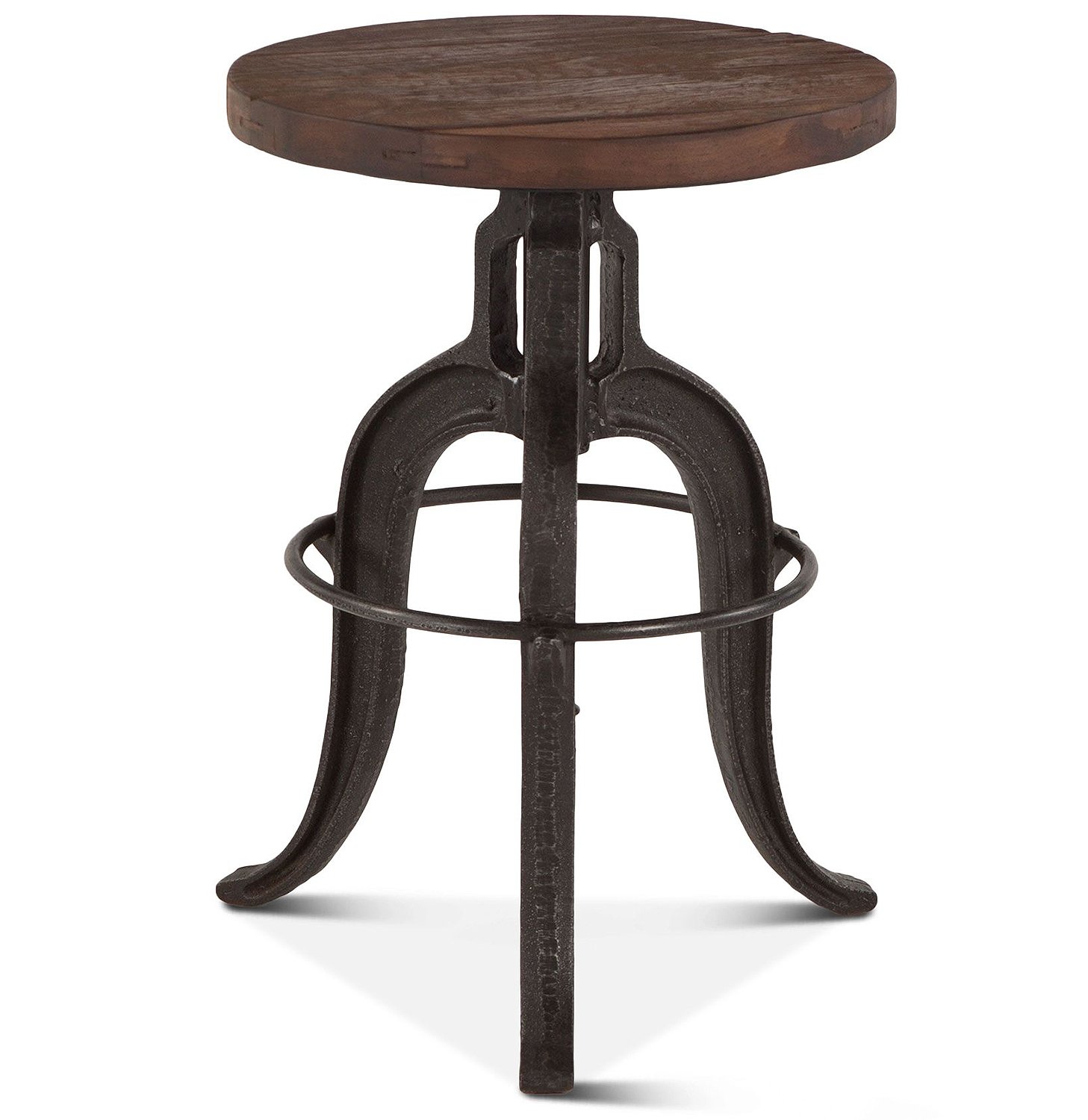 Home Trends Design Industrial Teak 16 Stool Fit Stl16