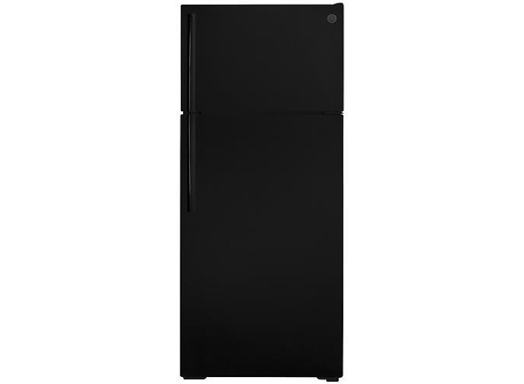GE 17.5 Cu. Ft. Top-Freezer Refrigerator 28-Inch Wide in Black - GTS18GTNRBB