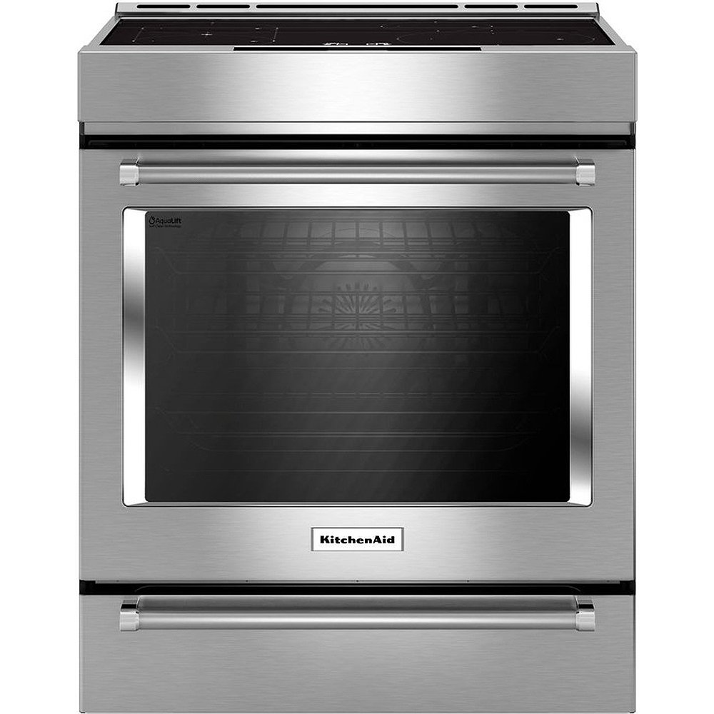 Black Electric Induction Range kitchenaid stainless steel slide in electric induction range ksib900ess