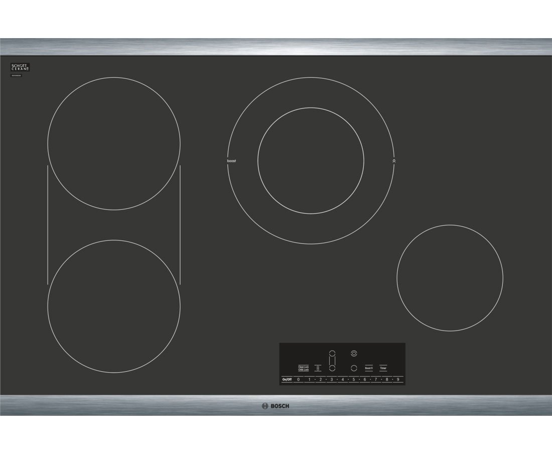 Bosch 30 Steel Framed Black Electric Cooktop Net8068suc