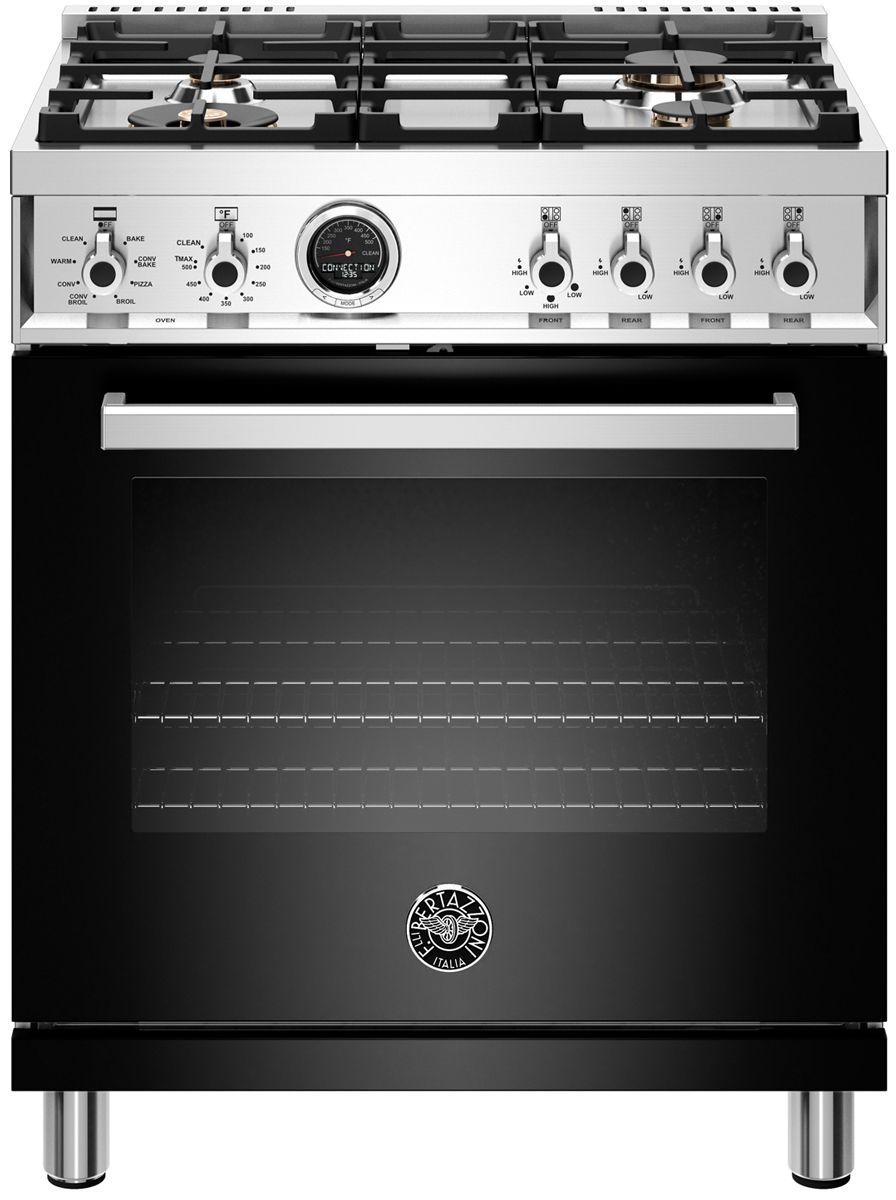 Bertazzoni Pro 30 Freestanding Dual Fuel Range Prof304dfsnet