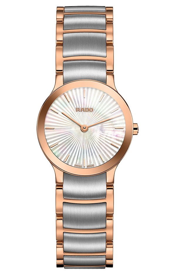 Rado Centrix 23mm Stainless And Rose Gold Womens Watch R30186923