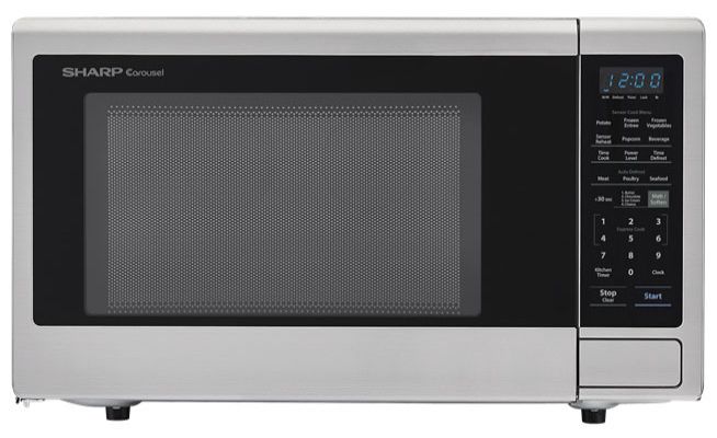 Sharp 2 2 Cu Ft Stainless Countertop Microwave Oven Smc2242ds