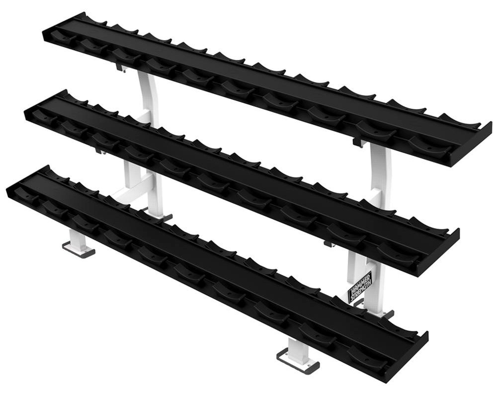 life fitness hammer strength three tier dumbbell rack fwdr3