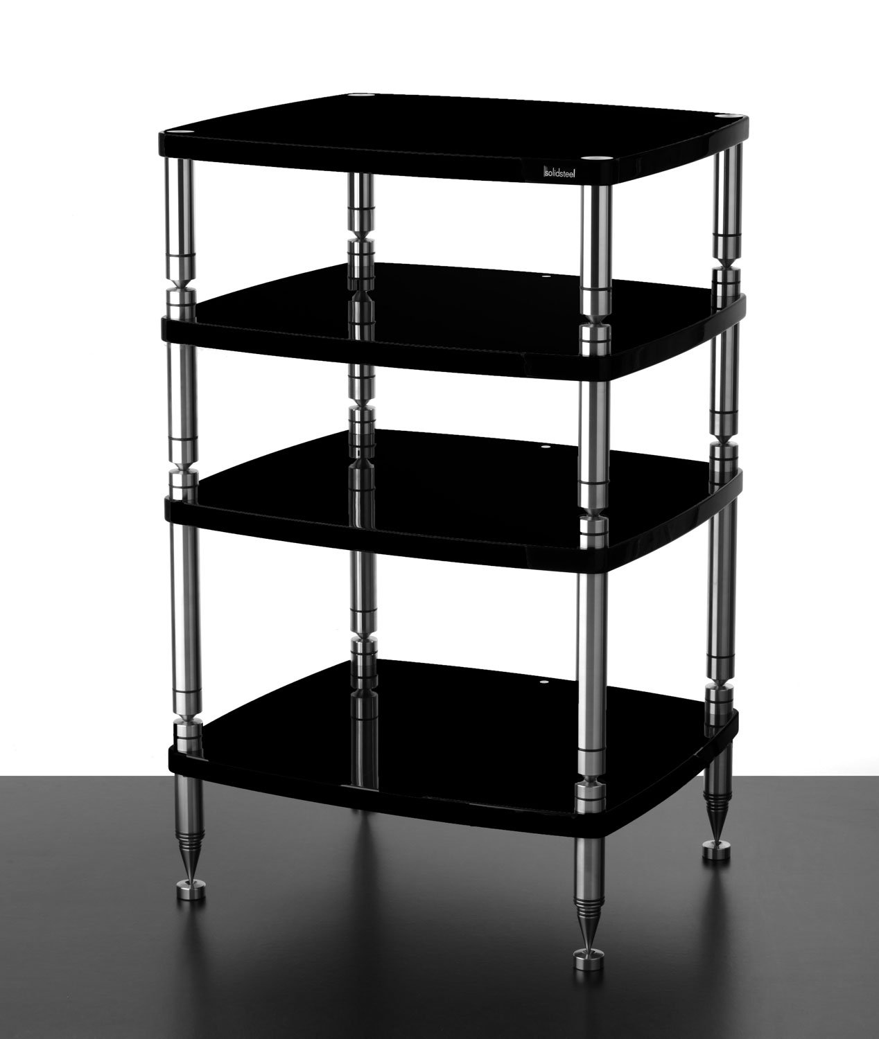 Solidsteel HF-4 Gloss Black High-End Audio Rack - HF-4GBK