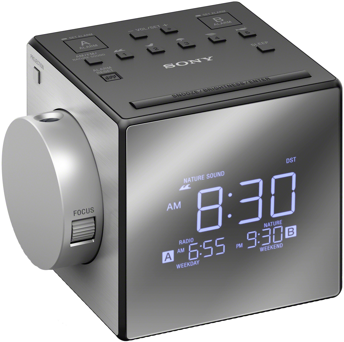 Sony Nature Sounds Projection Clock Radio Icf C1pj
