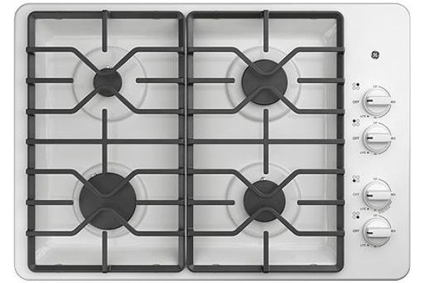 Ge 30 White Gas Cooktop Jgp3030dlww Abt