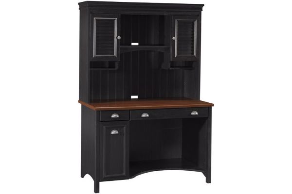 Bush Furniture Black Computer Desk With Hutch Stf002